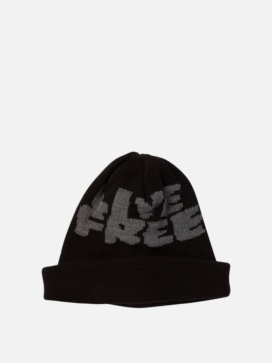 Comme Des Garçons Shirt "Live Free" beanie Black