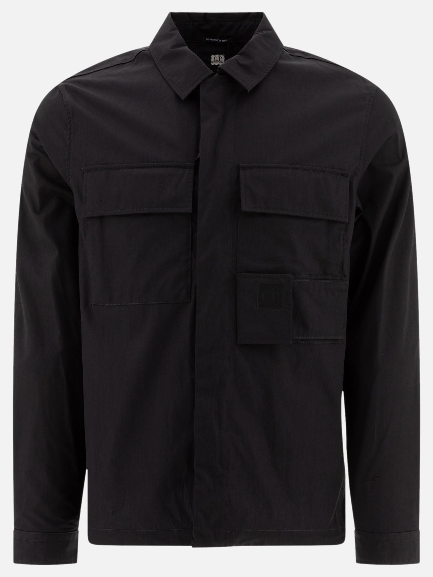 Overshirt jackets Solid colour  Black - C.P. Company Men | PDP | VIETTI Online Store | thumbnail