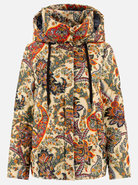 Paisley-print down jacket