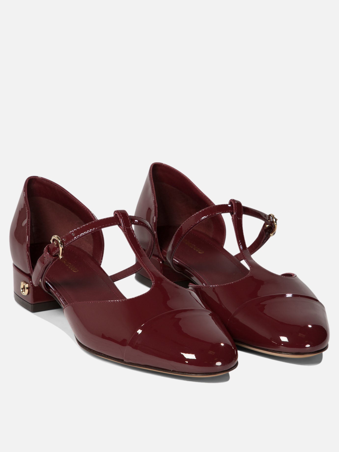 Ferragamo "Linette" Mary Jane flats Bordeaux