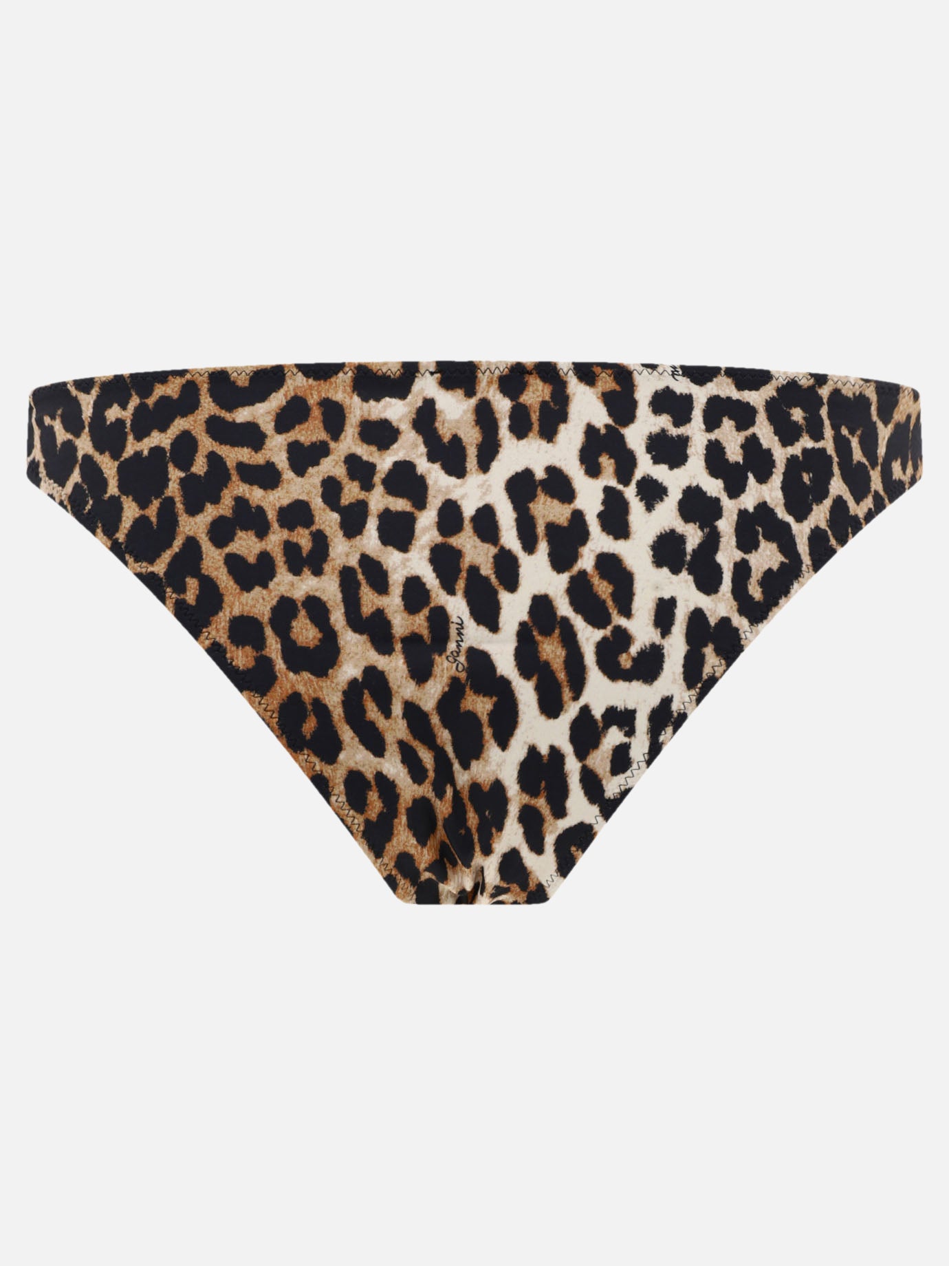 Ganni Animalier bikini bottom Brown