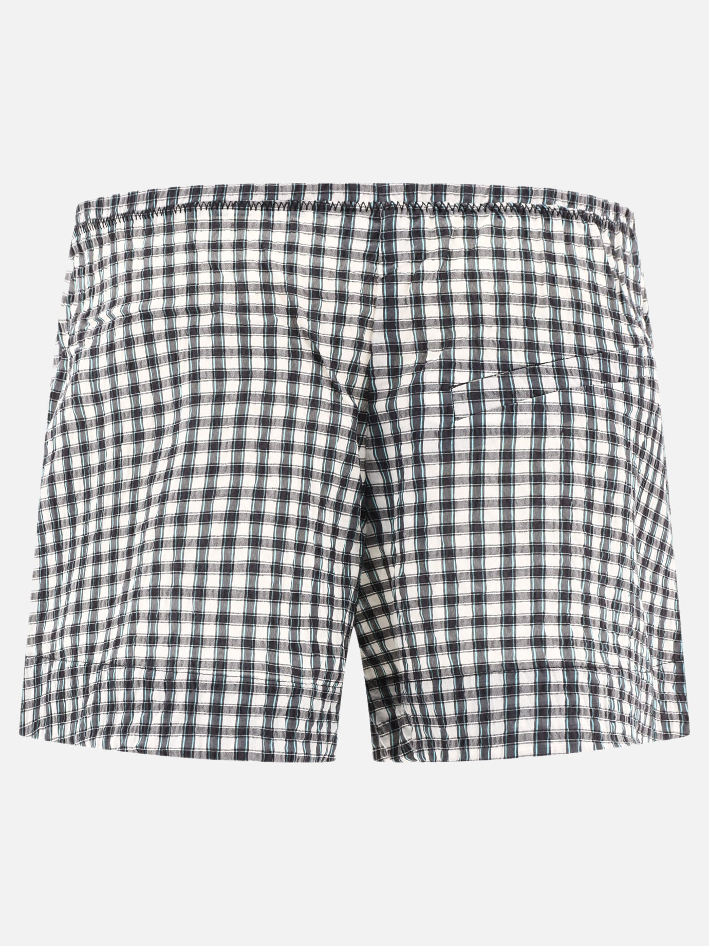 Ganni "Seersucker Check" shorts Black