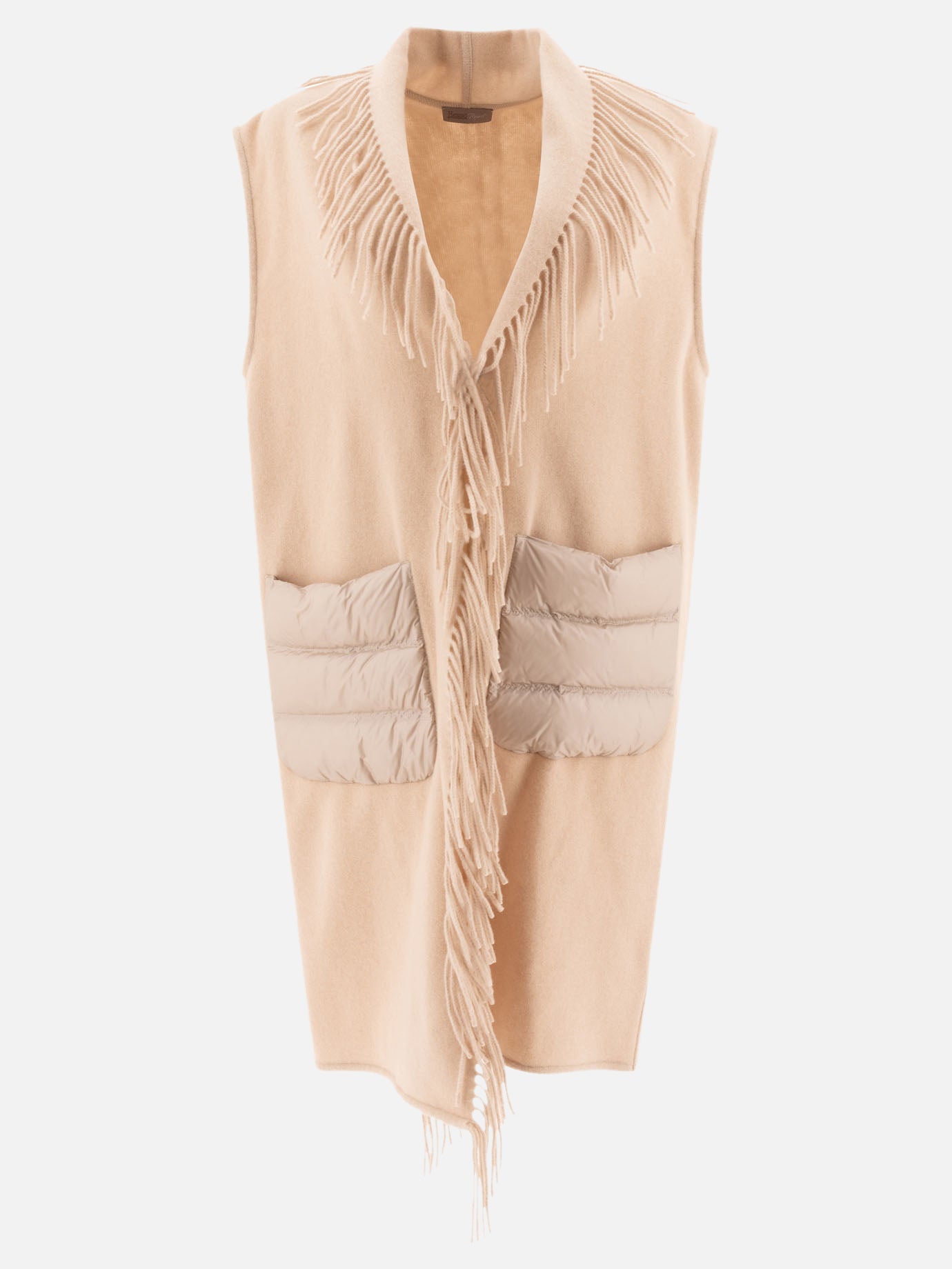 Herno "Resort" sleeveless coat Beige