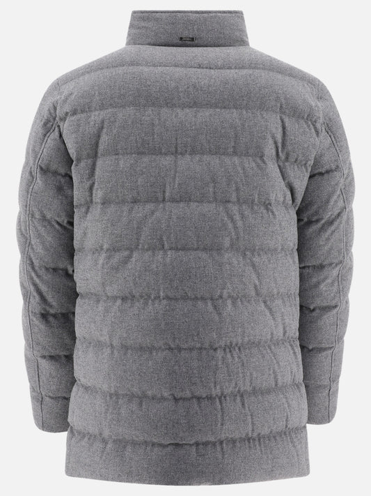 Down jackets Solid colour  Grey - Herno Men | PLP | VIETTI Online Store | 2
