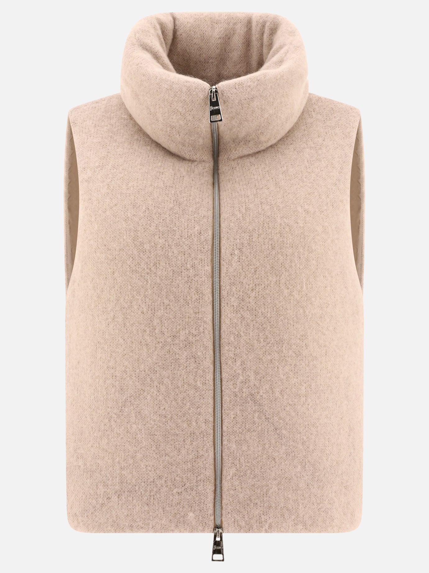 Herno "Resort" vest jacket in mesh cloud Beige