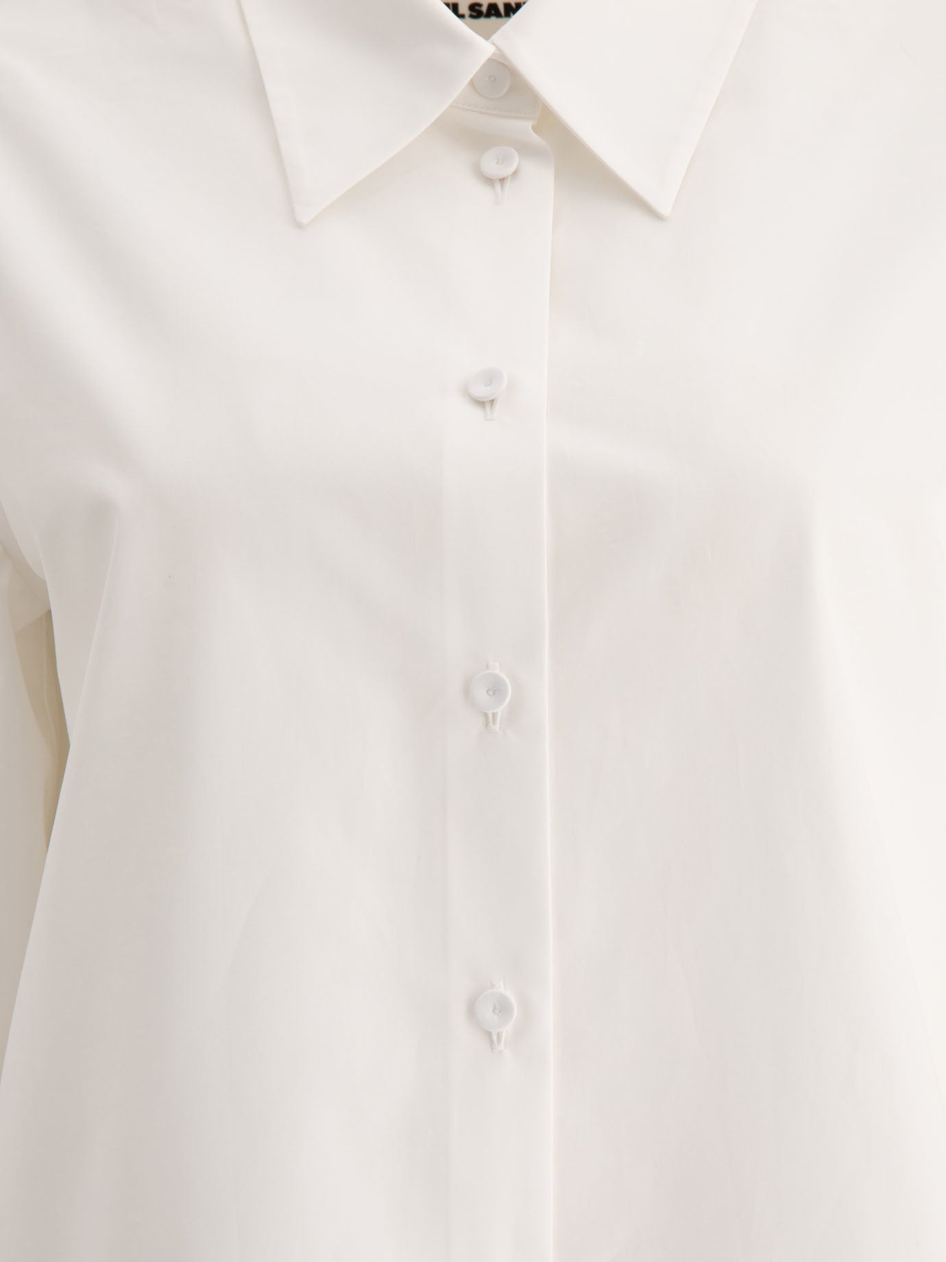 Cropped poplin shirt