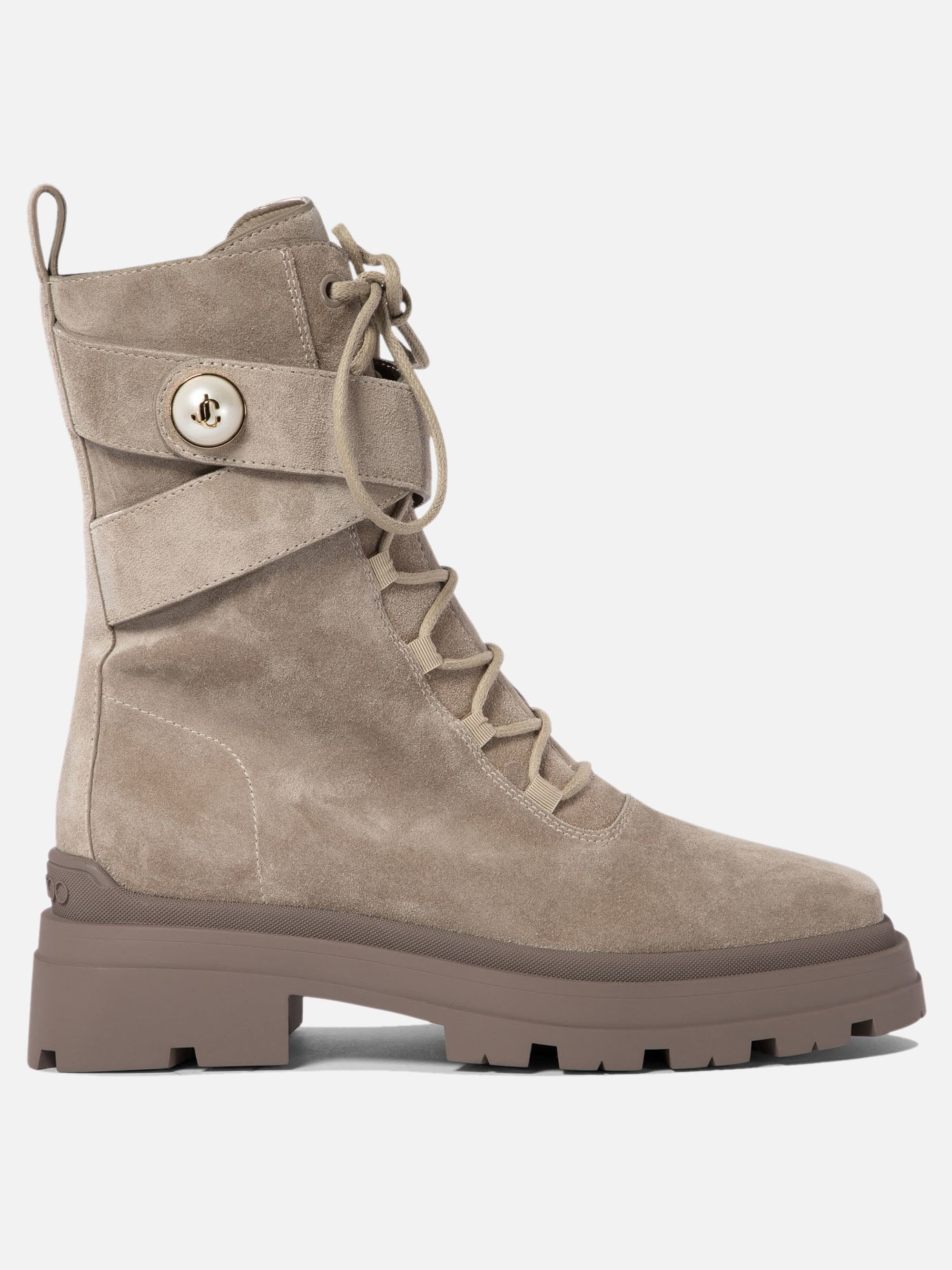 Jimmy Choo "Noemi 45" combat boots Beige