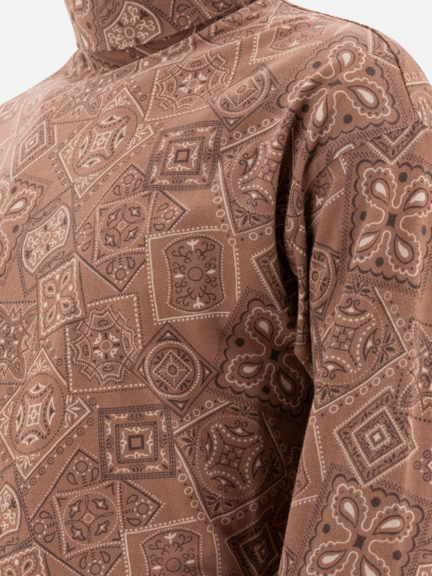 Mock neck t-shirts Print  Brown - KAPITAL Men | PDP | VIETTI Online Store | Zoom-Modal_4
