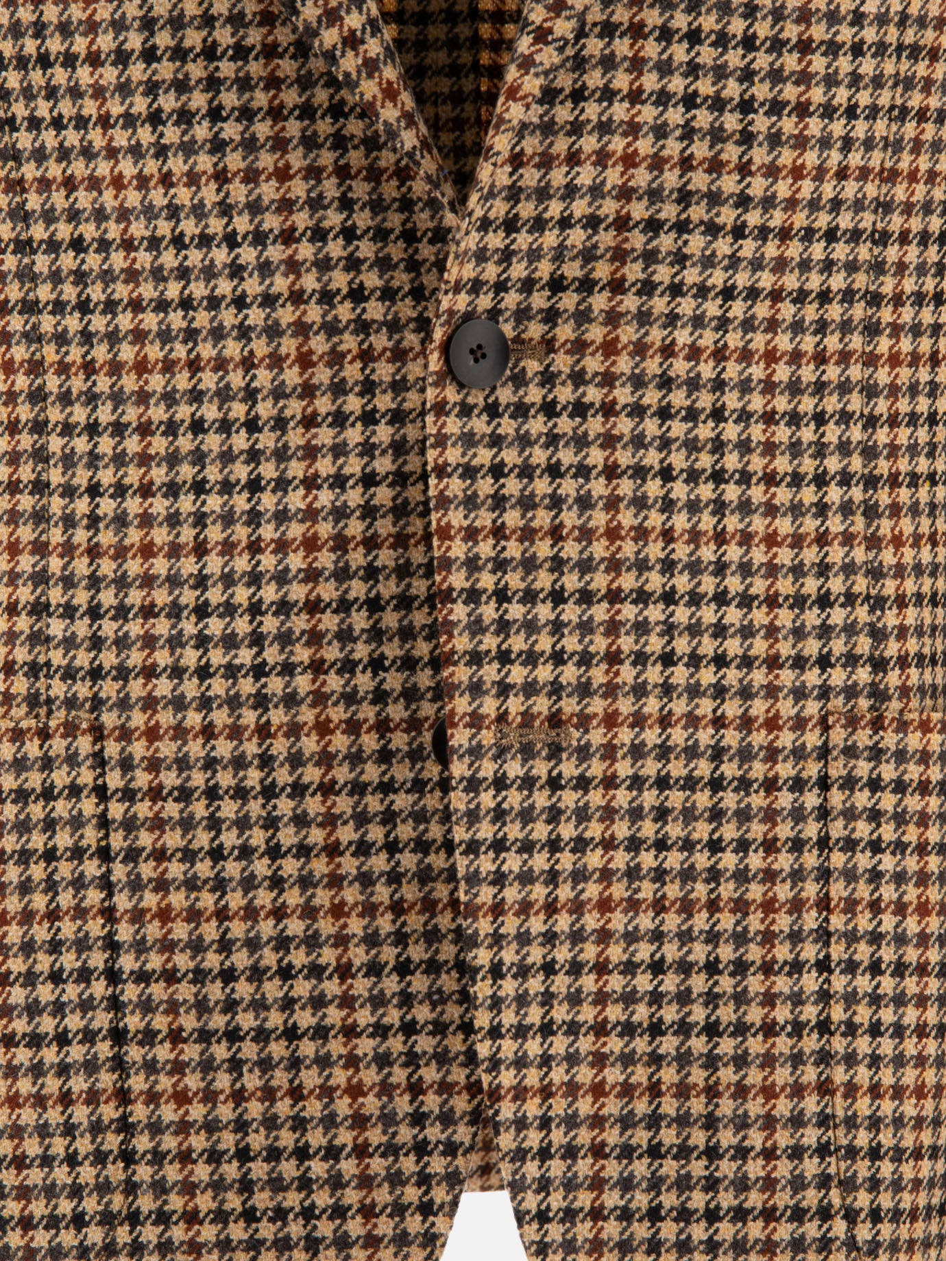 Lardini Single-breasted Houndstooth blazer Beige