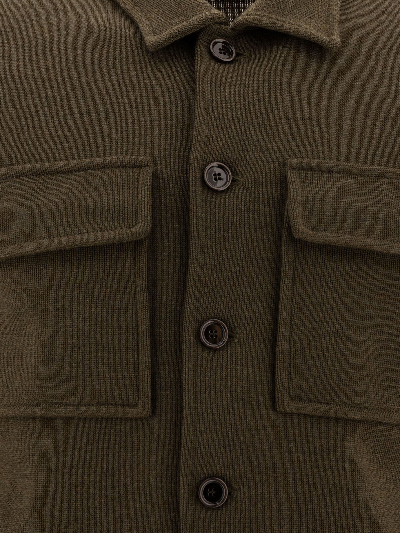 Lardini Wool overshirt Green