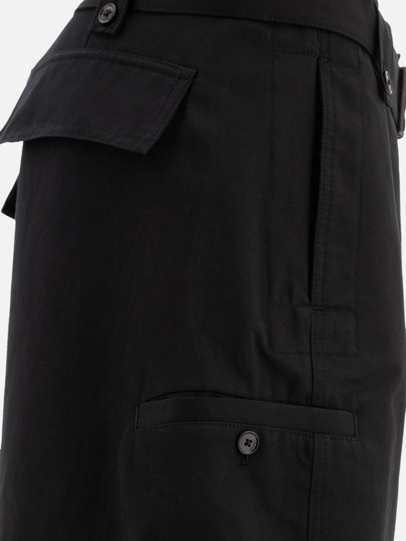 Lemaire "Twisted" trousers with adjustable cuffs Black