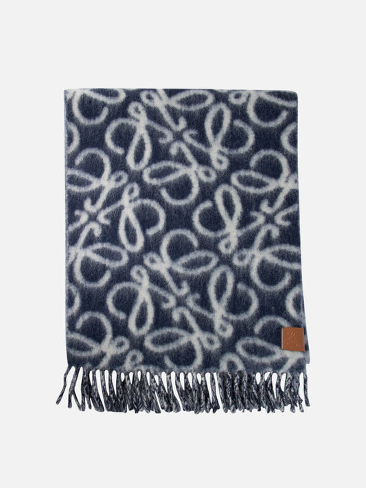 Fringed scarves 45% alpaca 34% wool 21% polyamide  Blue - Loewe Men | PLP | VIETTI Online Store 
