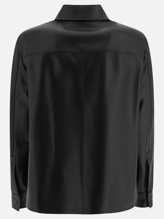 Loewe Overshirt in nappa lambskin 14649109_50 Black 2