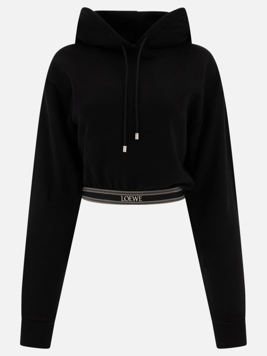 Cropped hoodie in cotton