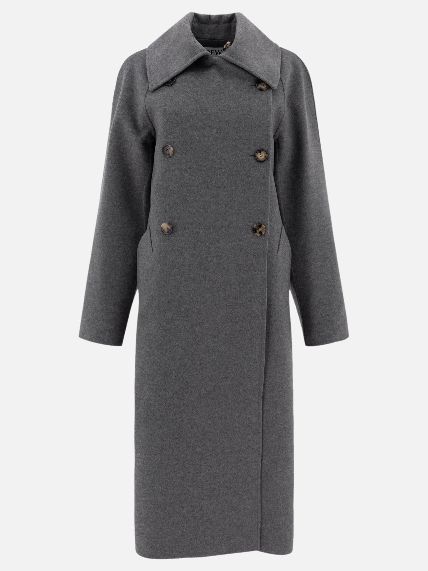 Loewe Wool and cashmere double-breasted coat Grey