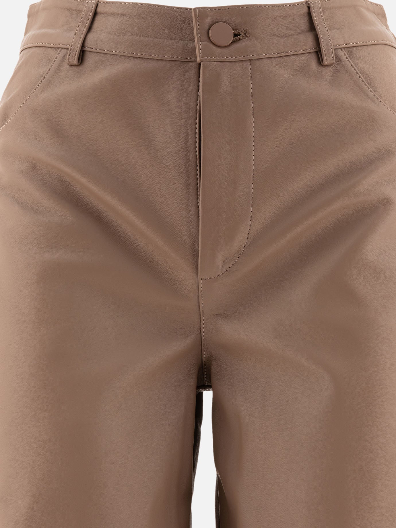 Loulou Studio "Figari" leather trousers Brown