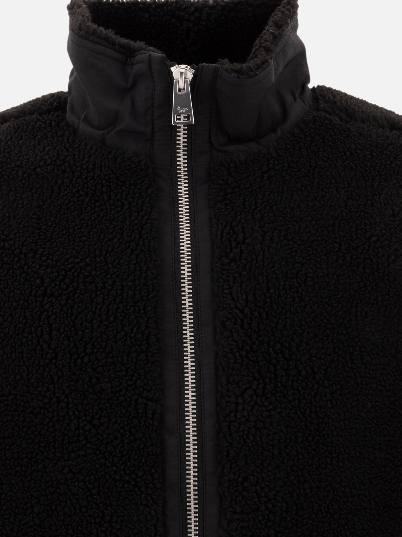 Maison Kitsuné "Flash Fox" fleece jacket Black