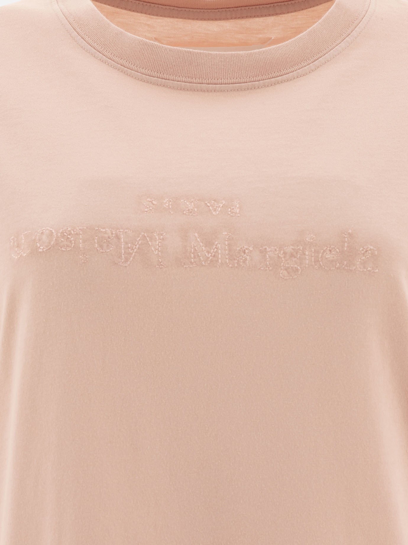 Maison Margiela T-shirt with embroidered logo Pink