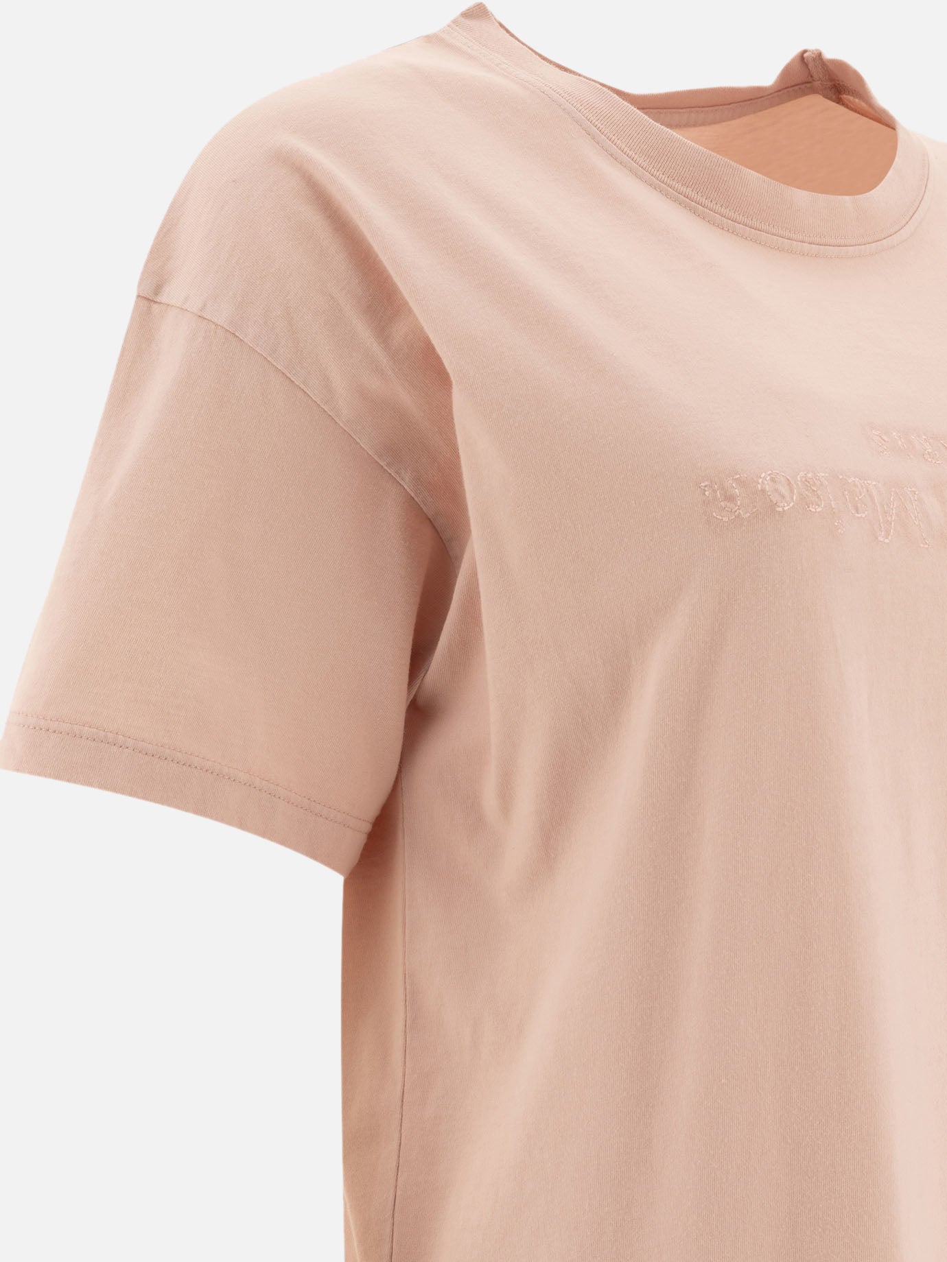 Maison Margiela T-shirt with embroidered logo Pink