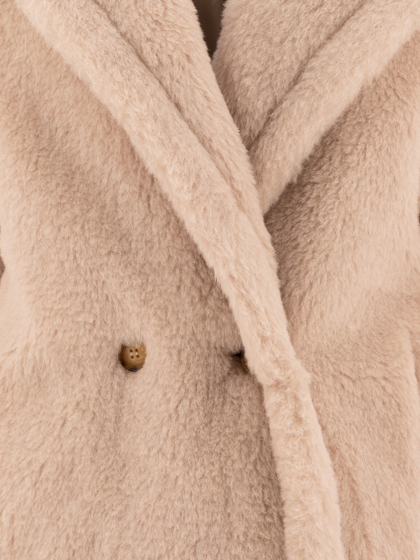 Max Mara "Teddy Bear Icon" coat in alpaca and silk Beige