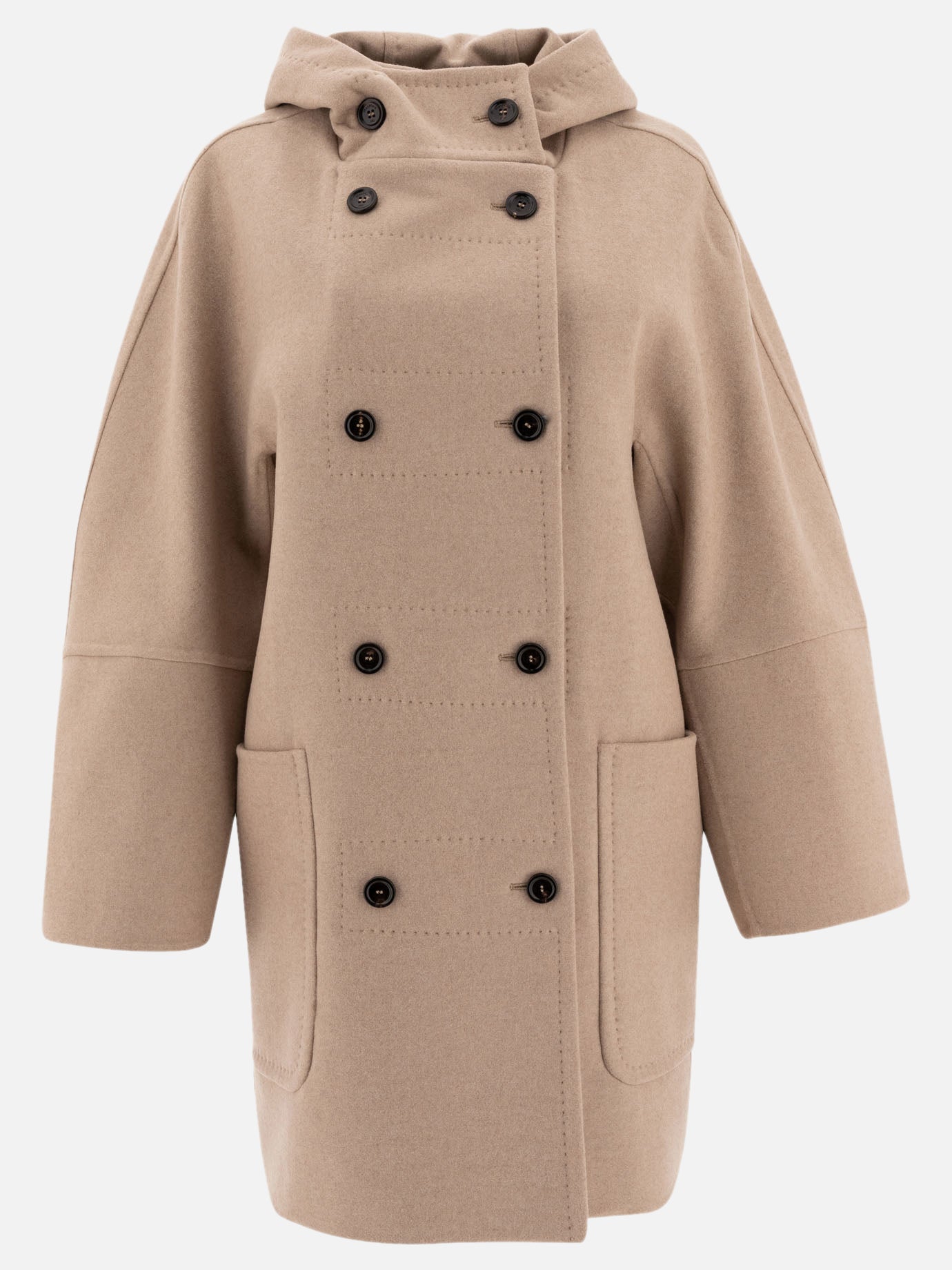 Long coats Solid colour  Beige - Max Mara Women | PDP | VIETTI Online Store | Zoom-Modal
