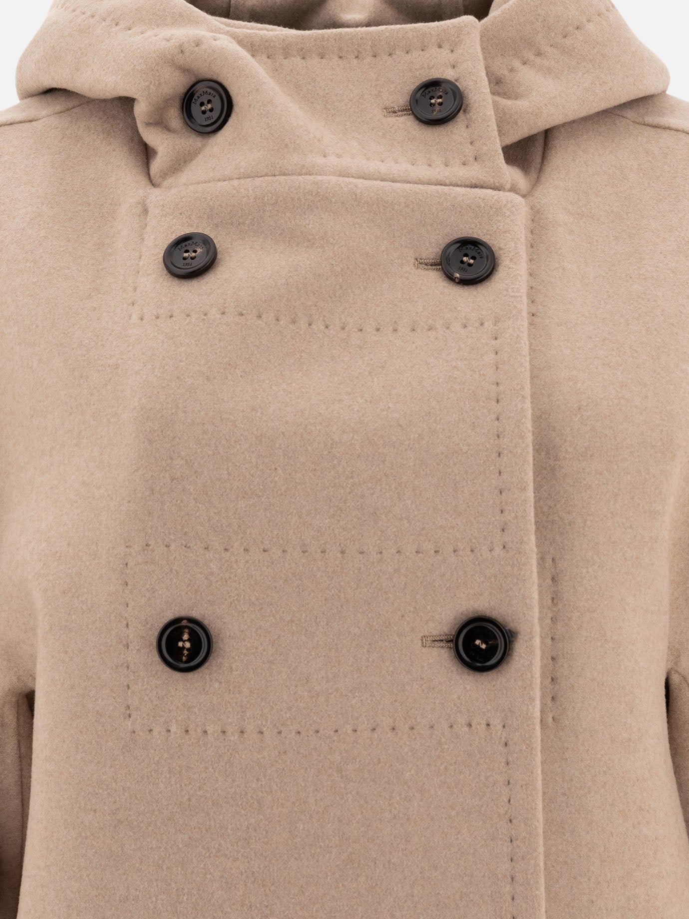 Long coats Solid colour  Beige - Max Mara Women | PDP | VIETTI Online Store | thumbnail_3