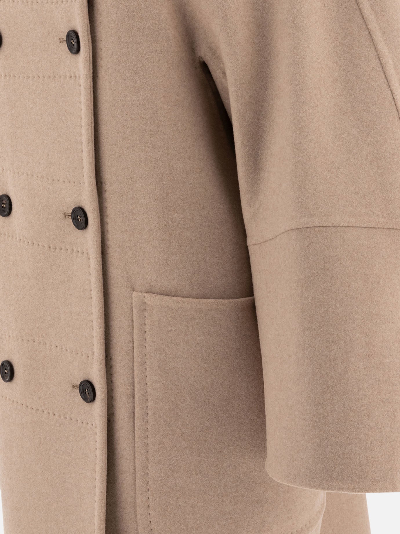 Long coats Solid colour  Beige - Max Mara Women | PDP | VIETTI Online Store | thumbnail_4
