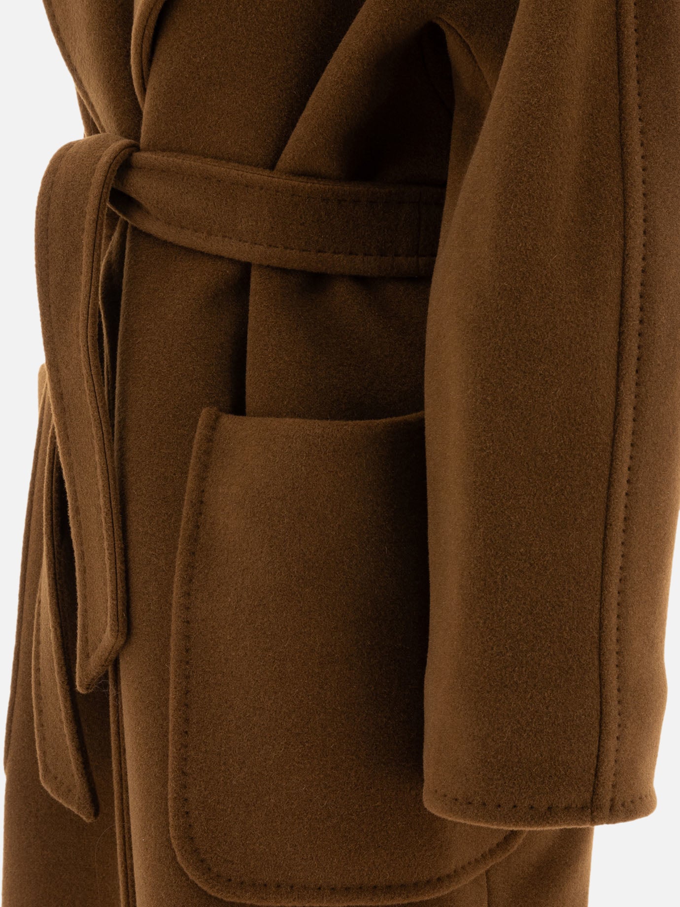 Long coats Solid colour  Brown - Max Mara Women | PDP | VIETTI Online Store | thumbnail_4