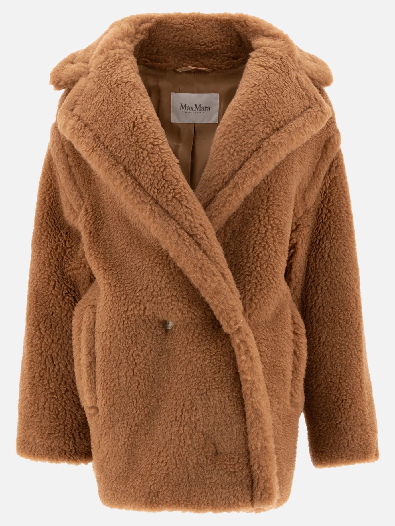 Max Mara "Teddy Bear Icon" short coat in alpaca and wool Beige