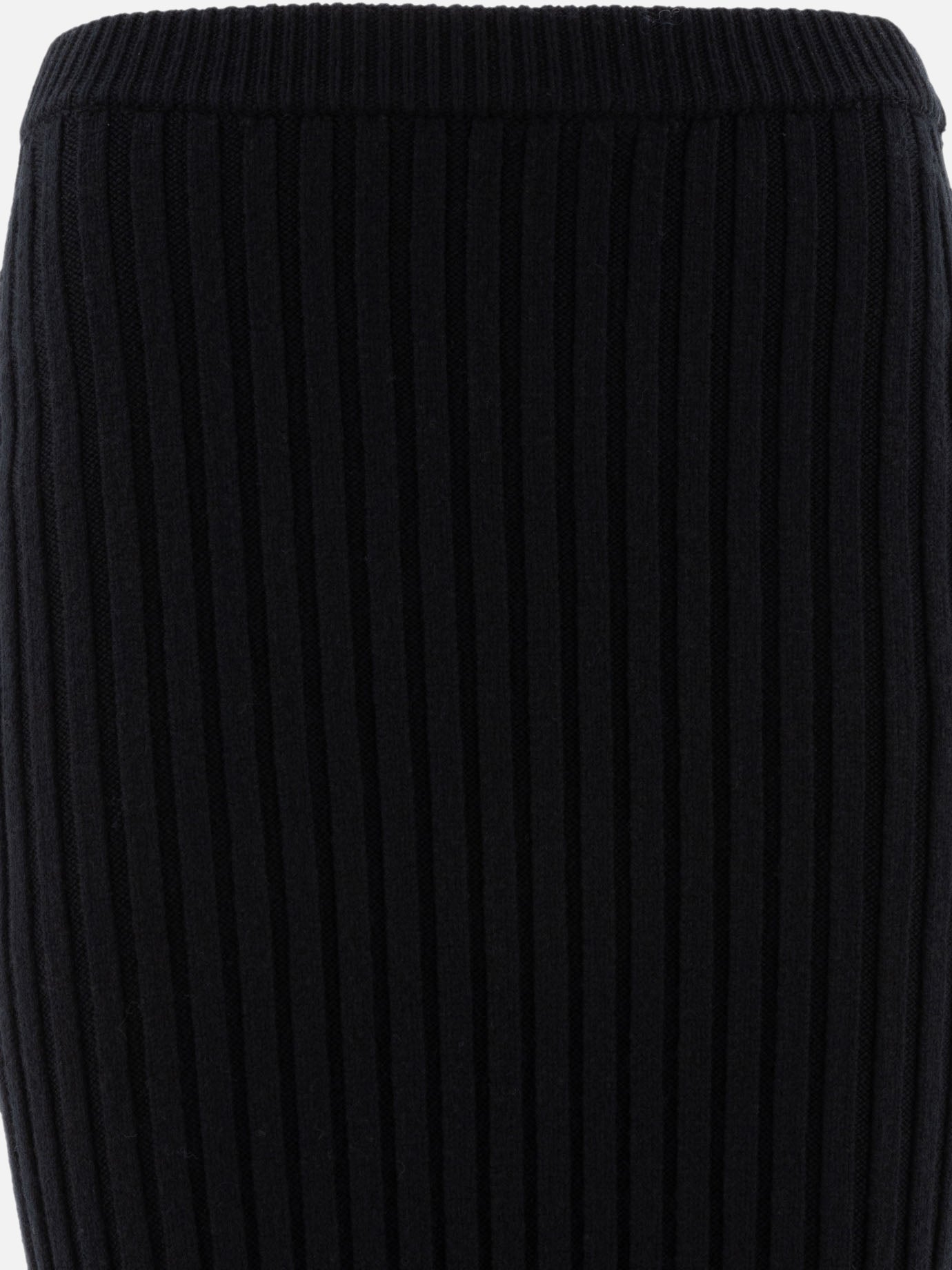 Max Mara Wool and cashmere knit skirt Black