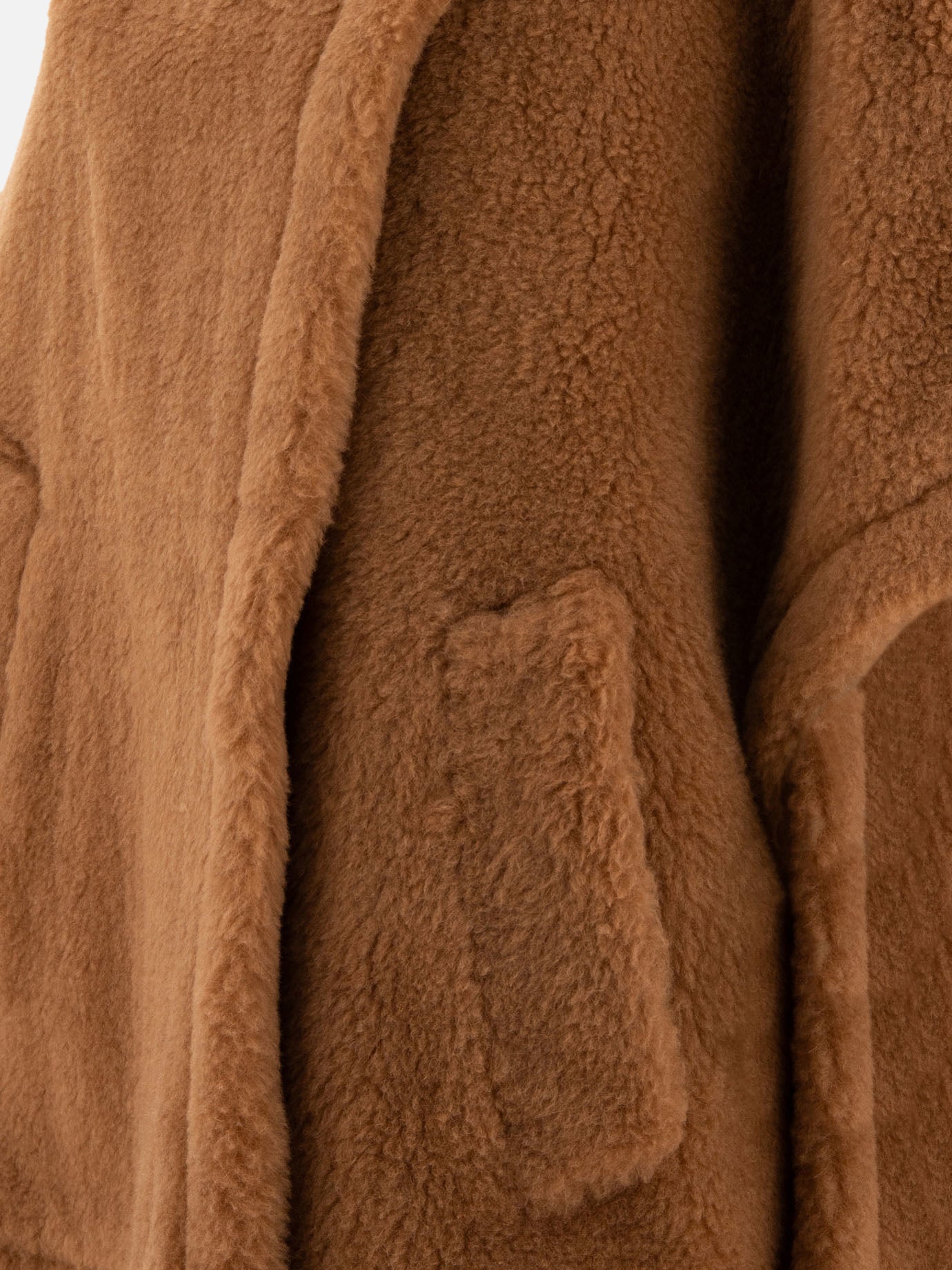 Max Mara Teddy fabric cape Brown