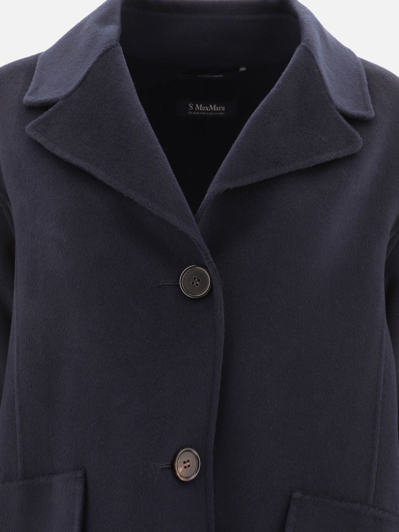Long coats Solid colour  Blue - Max Mara S Women | PDP | VIETTI Online Store | thumbnail_3