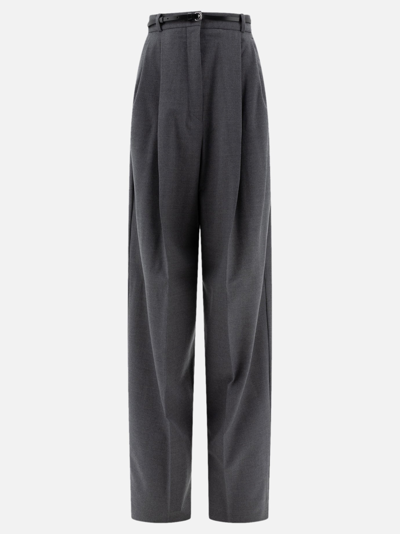 Max Mara Sportmax Oversized stretch wool trousers Grey