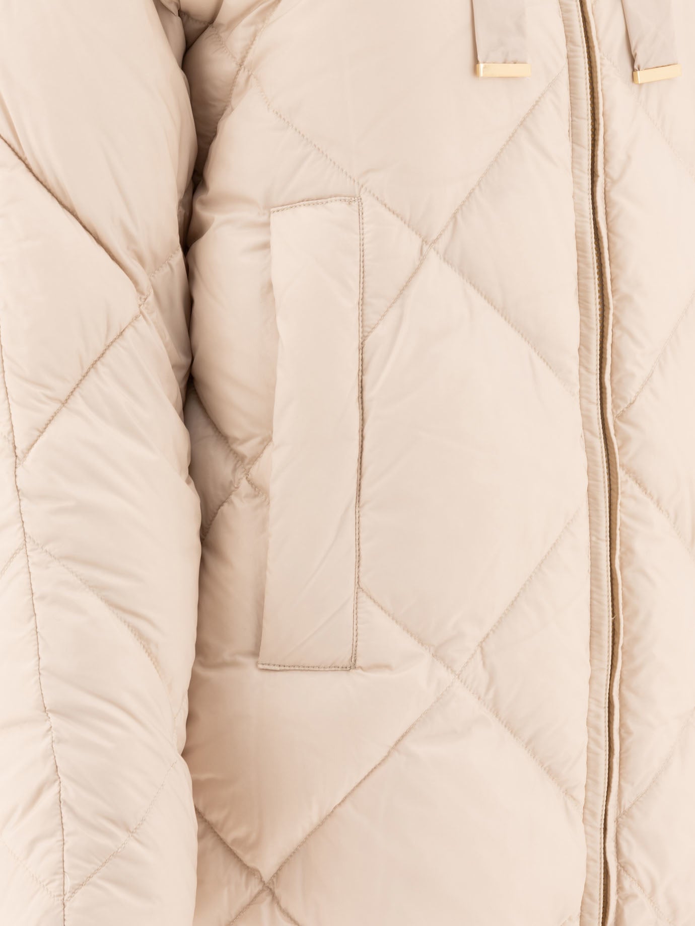 Max Mara The Cube Midi parka in water-repellent canvas Beige