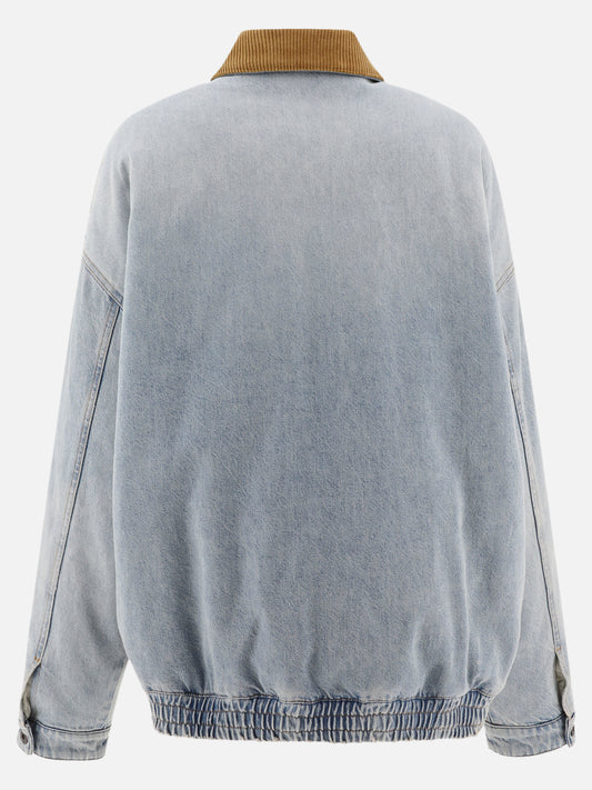 Bomber jackets Solid colour  Light blue - Miu Miu Women | PLP | VIETTI Online Store | 2
