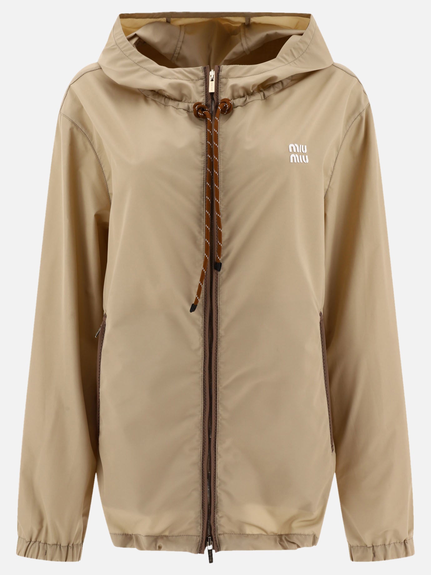 Windbreakers Solid colour  Beige - Miu Miu Women | PDP | VIETTI Online Store | Zoom-Modal
