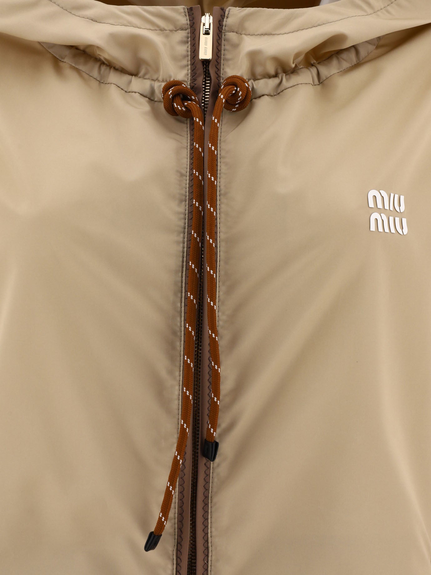 Windbreakers Solid colour  Beige - Miu Miu Women | PDP | VIETTI Online Store | Zoom-Modal_3

