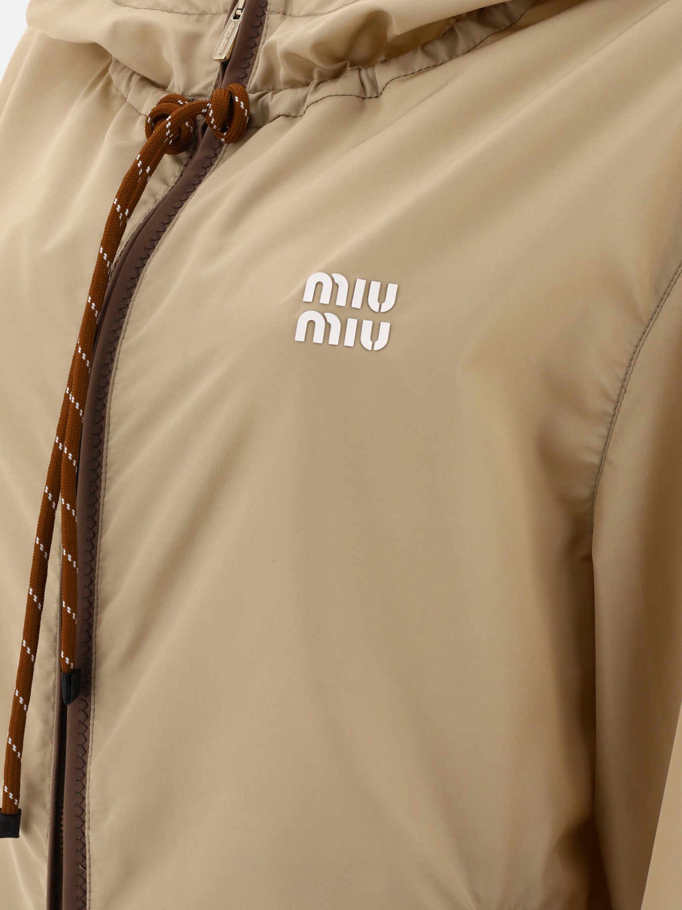 Windbreakers Solid colour  Beige - Miu Miu Women | PDP | VIETTI Online Store | thumbnail_4