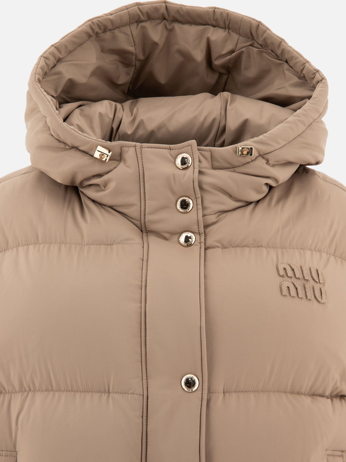 Down jackets Solid colour  Beige - Miu Miu Women | PDP | VIETTI Online Store | Zoom-Modal_3
