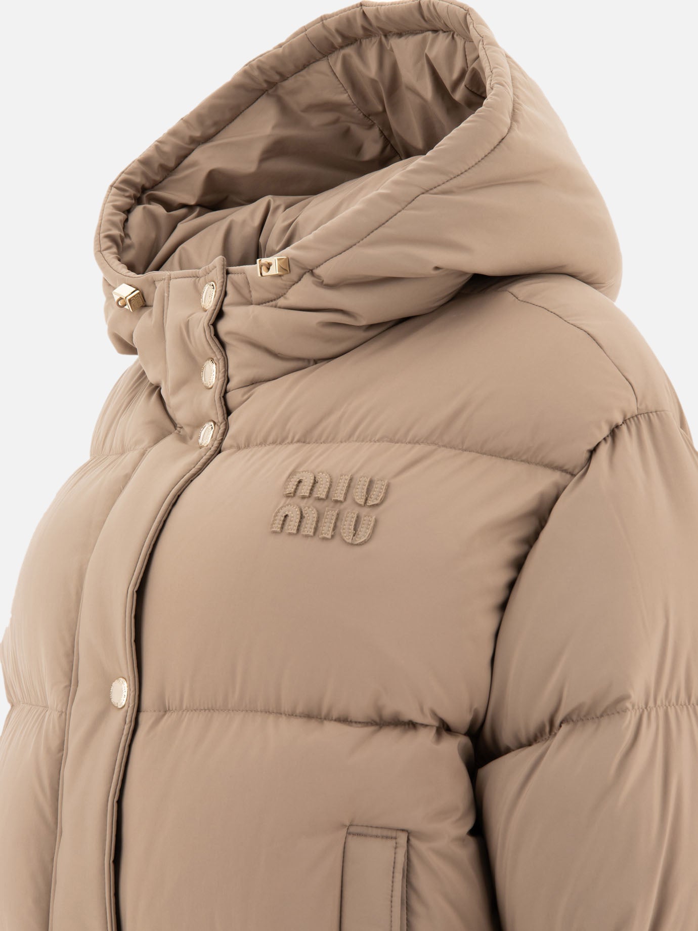 Down jackets Solid colour  Beige - Miu Miu Women | PDP | VIETTI Online Store | thumbnail_4