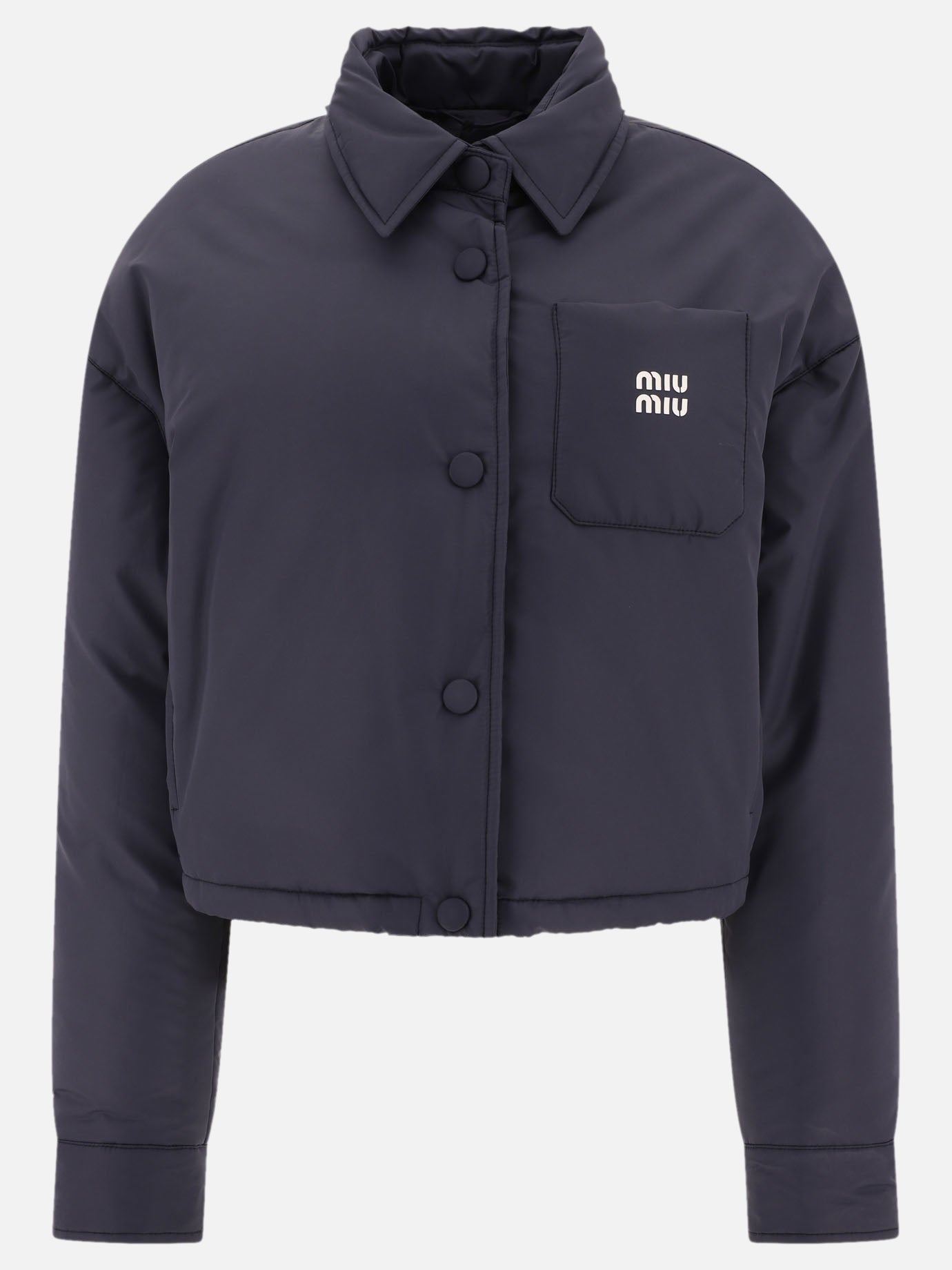Down jackets Solid colour  Blue - Miu Miu Women | PDP | VIETTI Online Store | thumbnail