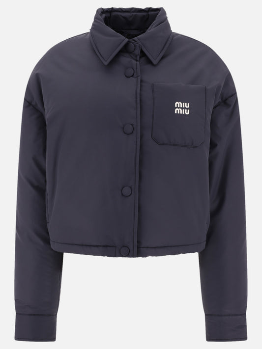 Down jackets Solid colour  Blue - Miu Miu Women | PLP | VIETTI Online Store 

