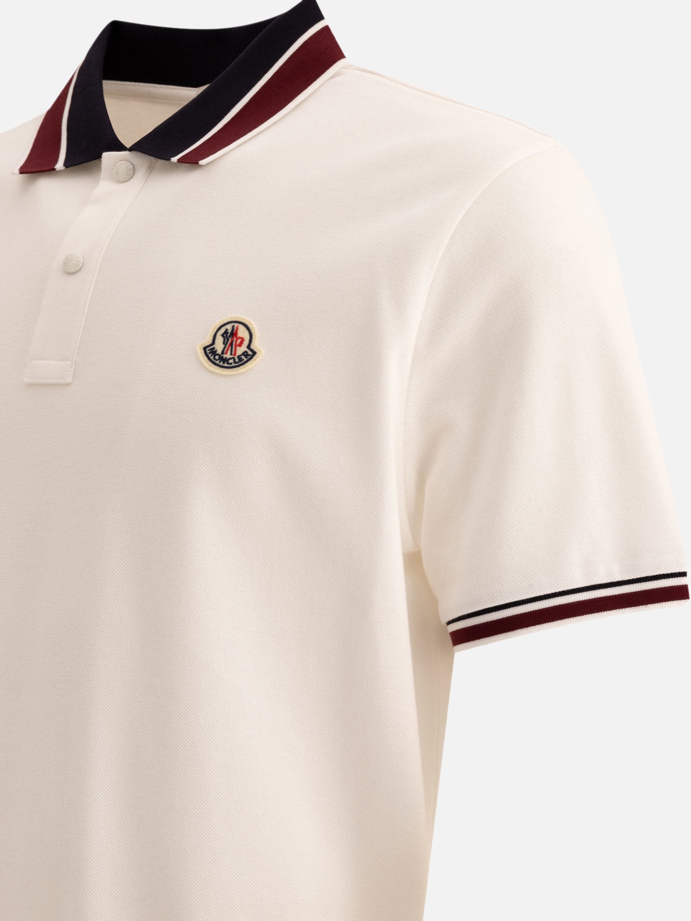 Moncler Polo shirt with patch logo White