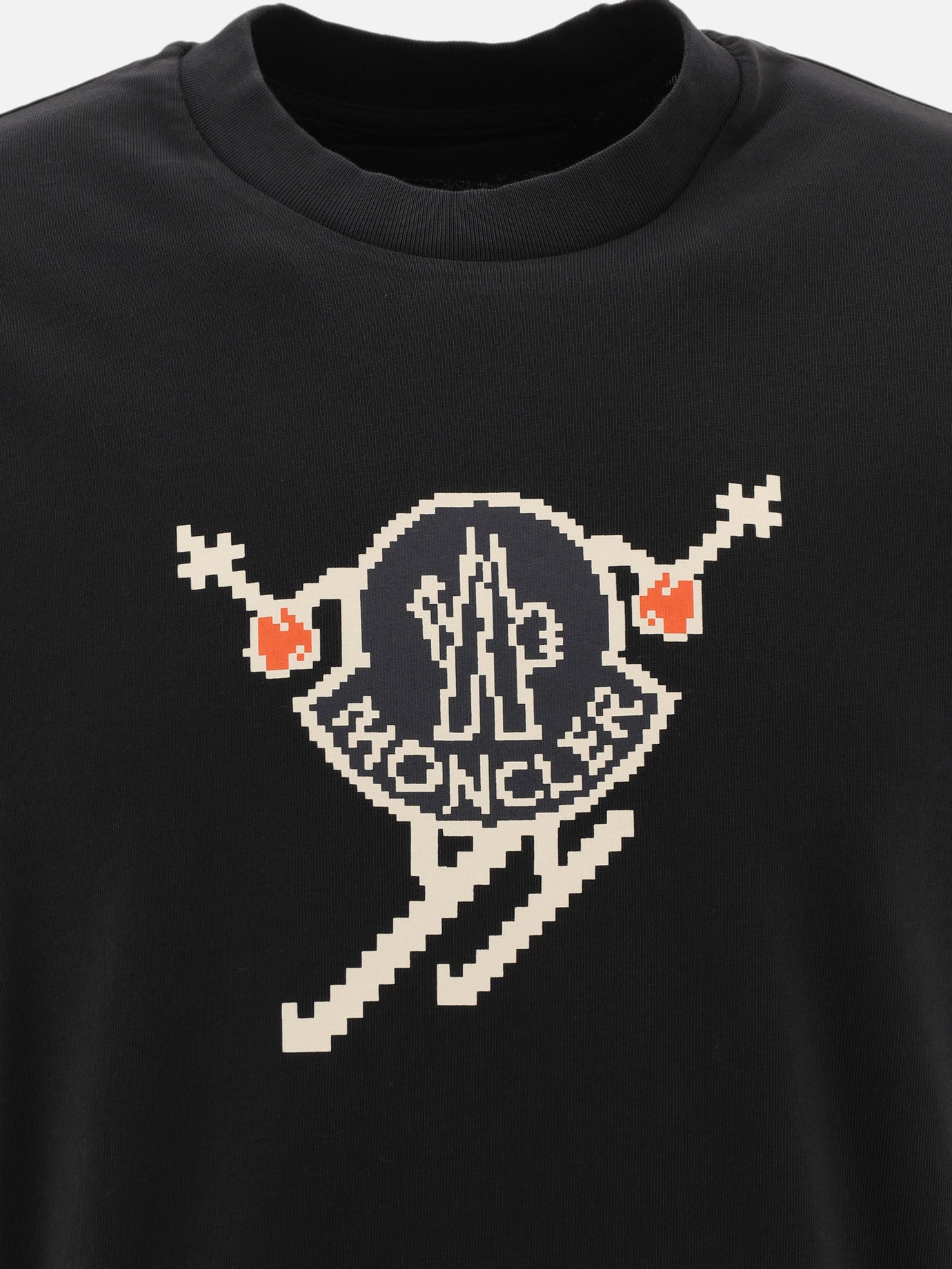 Crewneck t-shirts Logo  Black - Moncler Men | PDP | VIETTI Online Store | thumbnail_3