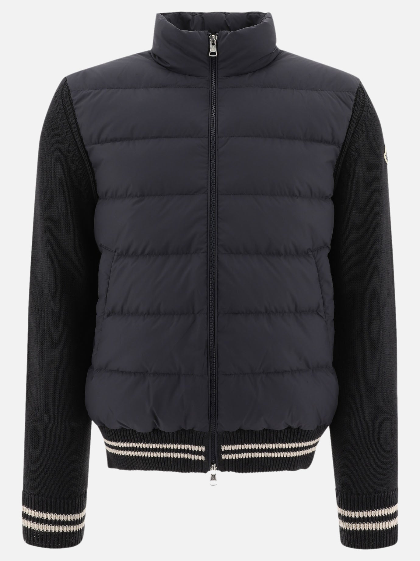 Down jackets Solid colour  Blue - Moncler Men | PDP | VIETTI Online Store | Zoom-Modal

