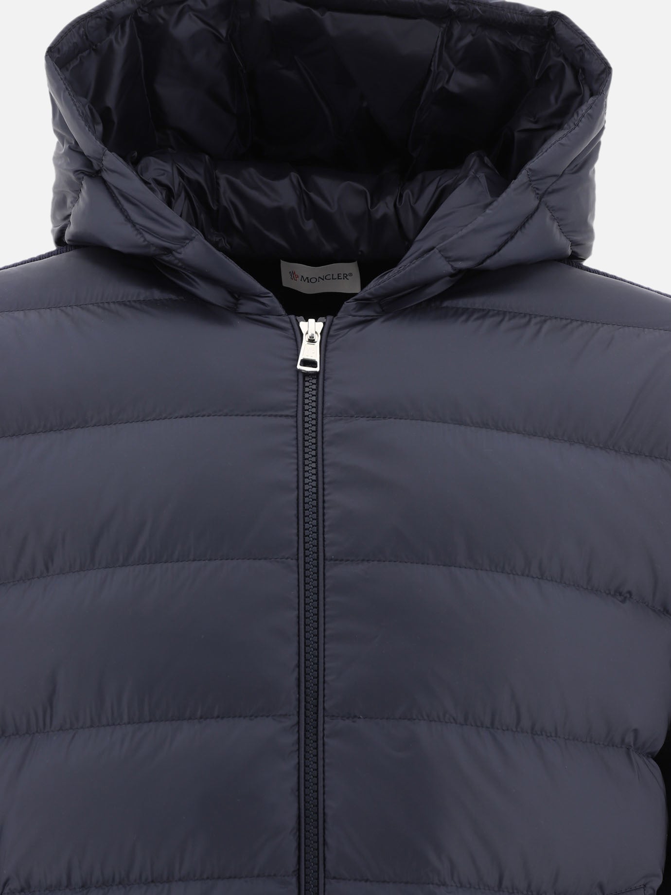 Down jackets Solid colour  Blue - Moncler Men | PDP | VIETTI Online Store | thumbnail_3