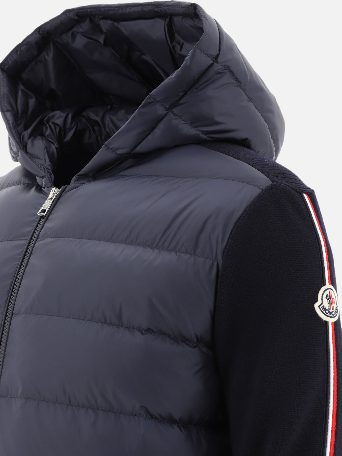 Down jackets Solid colour  Blue - Moncler Men | PDP | VIETTI Online Store | Zoom-Modal_4
