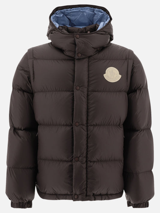 Down jackets Solid colour  Brown - Moncler Men | PLP | VIETTI Online Store 
