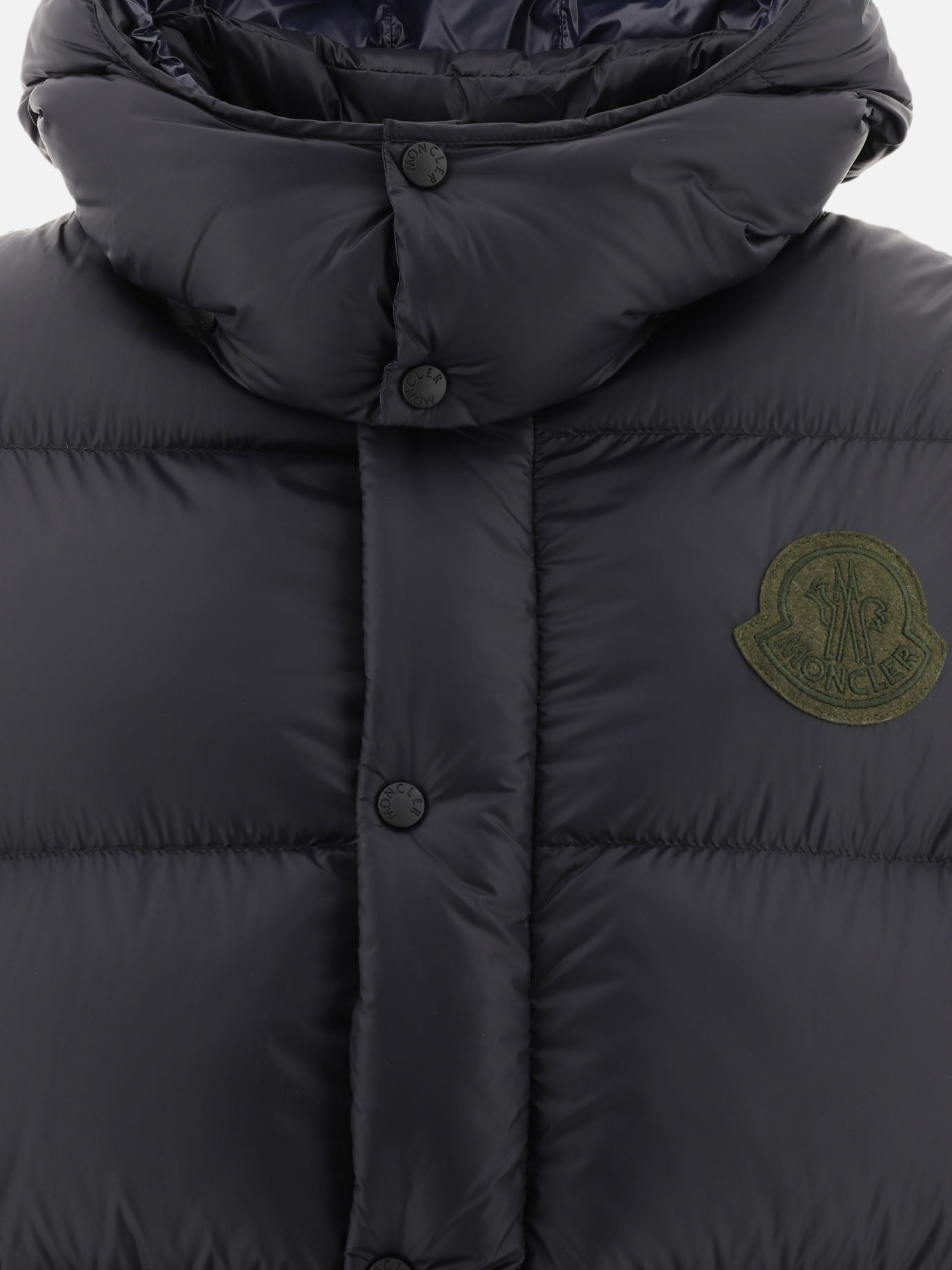 Down jackets Solid colour  Blue - Moncler Men | PDP | VIETTI Online Store | thumbnail_3