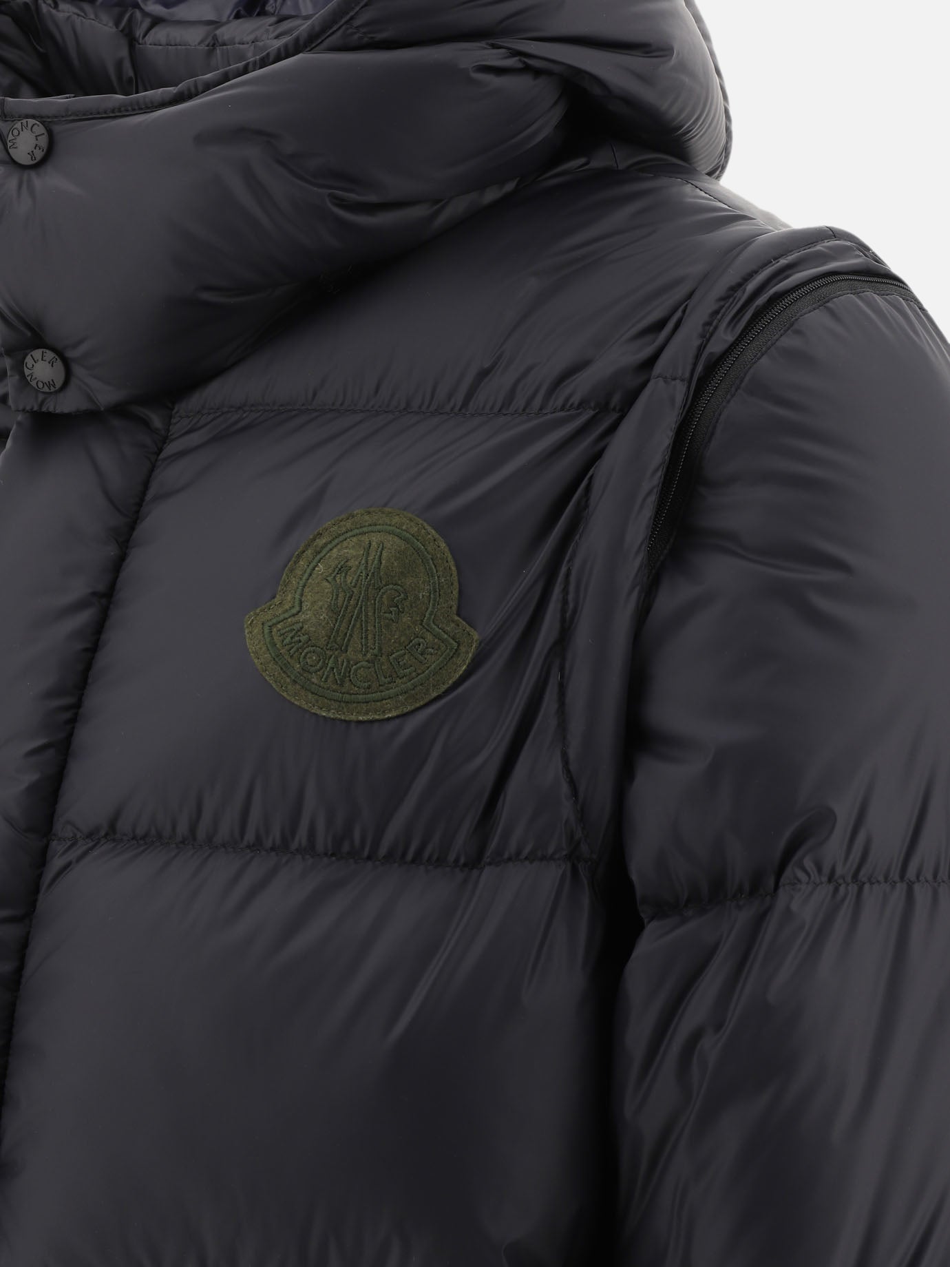 Down jackets Solid colour  Blue - Moncler Men | PDP | VIETTI Online Store | thumbnail_4